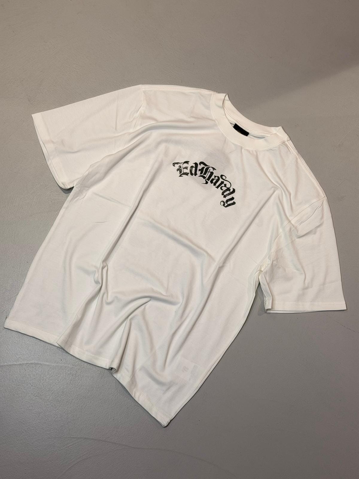 T-shirt Ed Hardy Faded Gothic Skull White