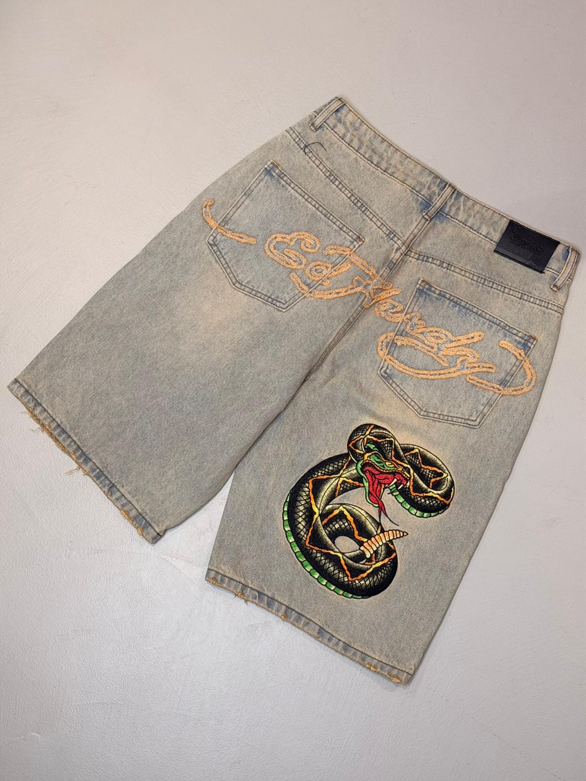Short Ed Hardy Desert Snake Brown