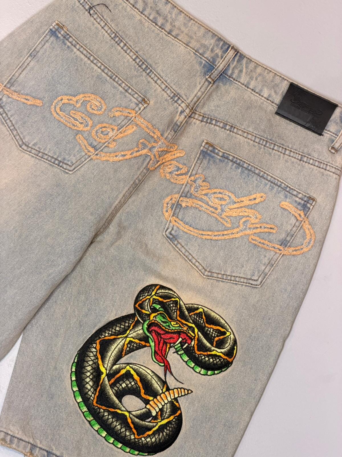 Short Ed Hardy Desert Snake Brown