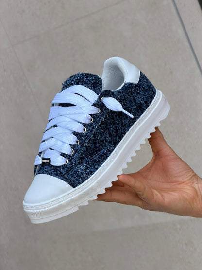 Sneakers CR03 Veritas – Denim Bouclé
