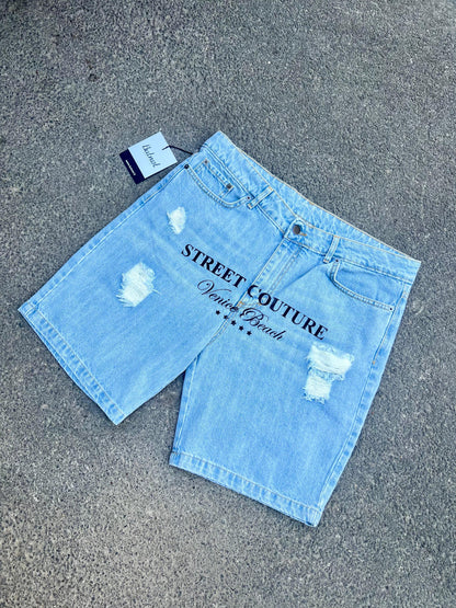 Short di jeans  Butnot stampa palme