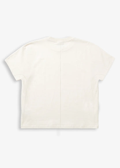 T-shirt Crop Over Crema Minimal Couture