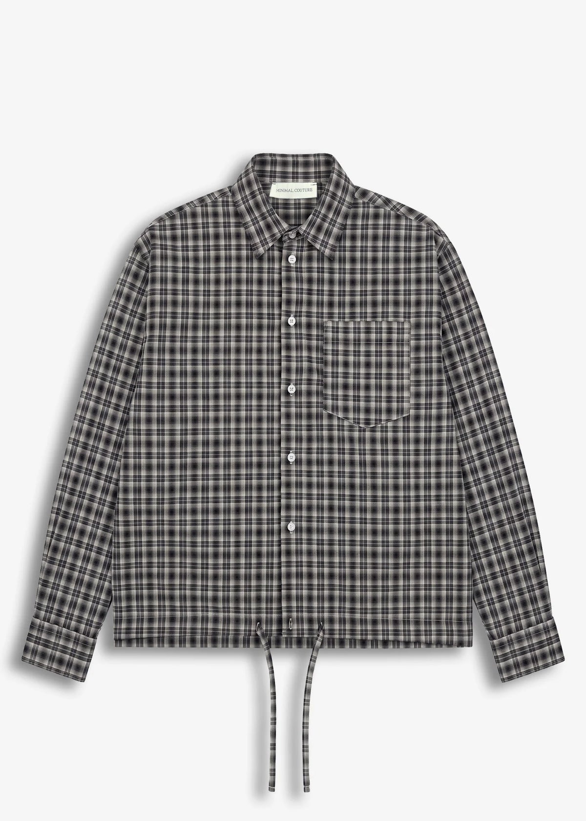 Camicia Check Minimal Couture Nera