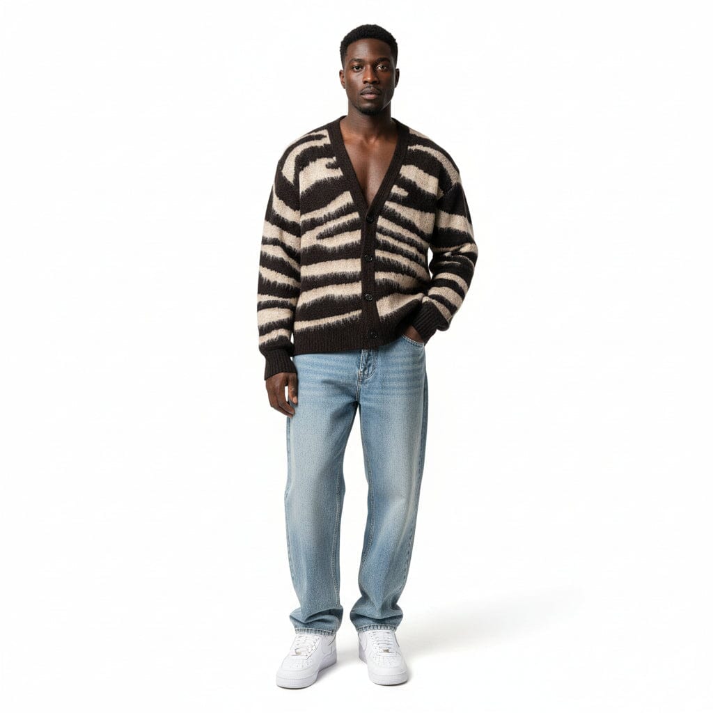 Cardigan Striped Streetwear