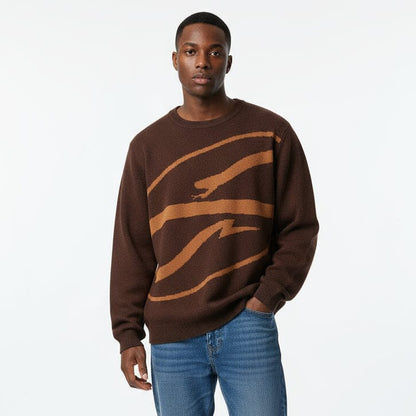 Maglione Propaganda Knitwear Logo Atom Brown
