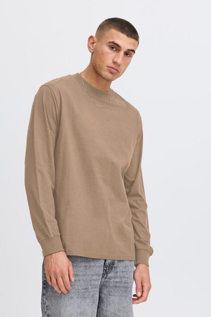 Longsleeve Solid in Cotone – Fango