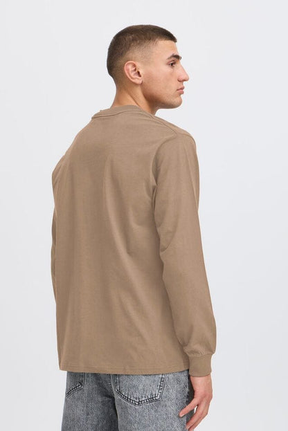 Longsleeve Solid in Cotone – Fango