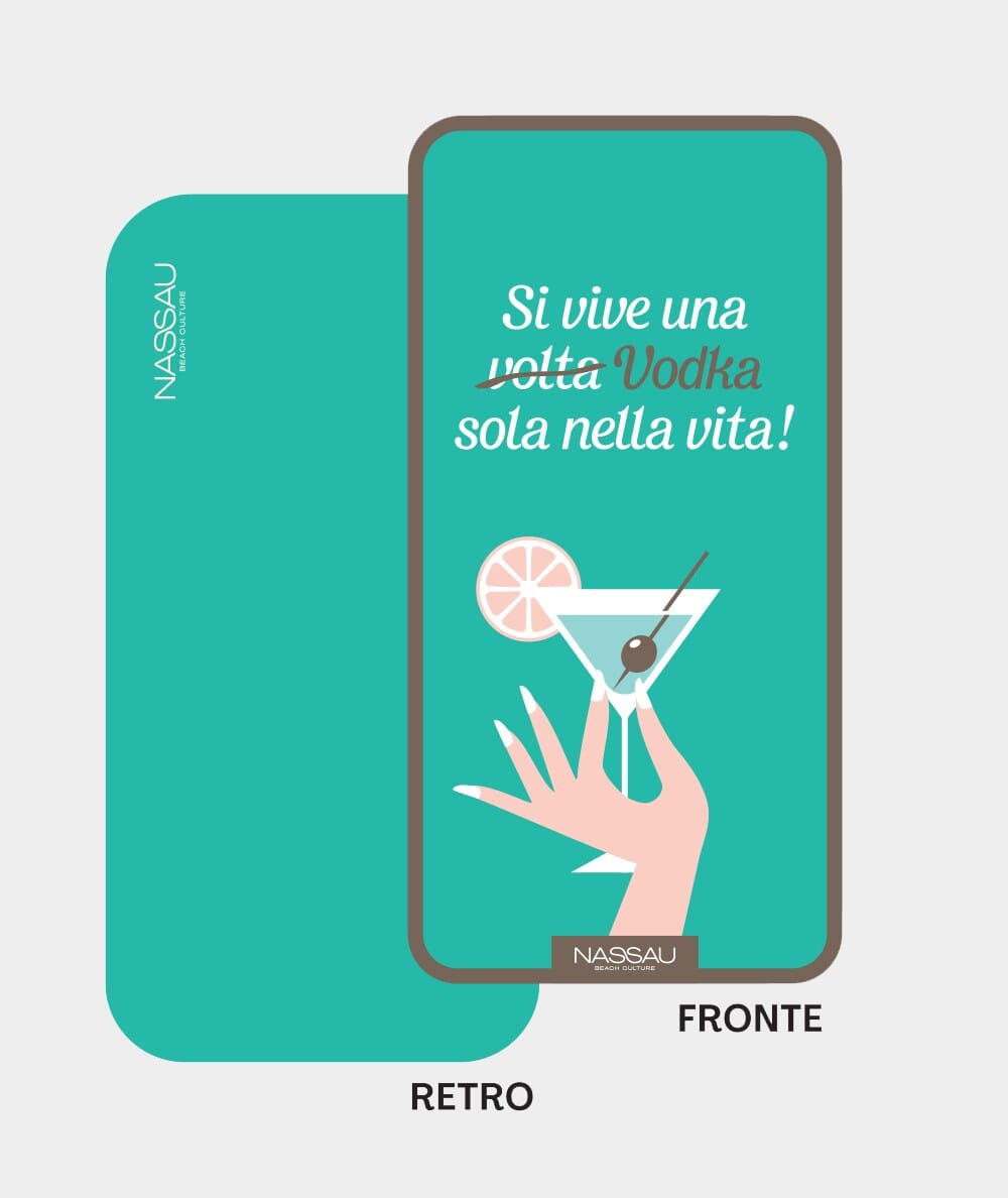 Nassau Beach Culture Telo Mare in microfibra Si vive una vodka sola Unisex